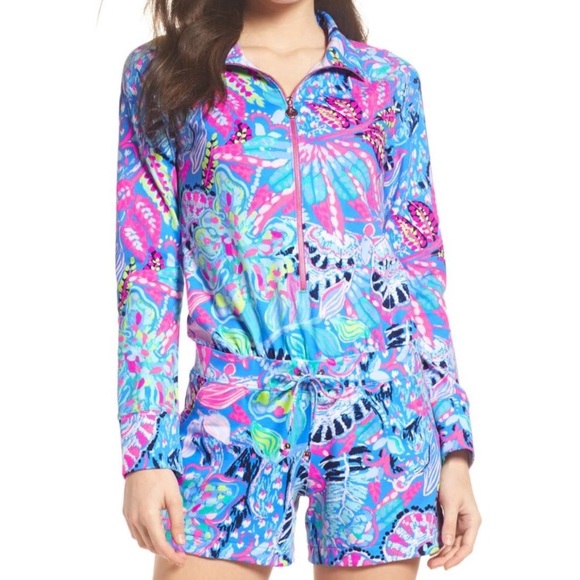 Lilly Pulitzer Pants - NWOT Lilly pulitzer skipper romper fantasy garden